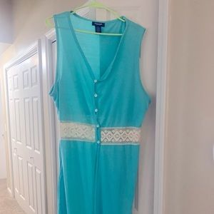 Light eight sleeveless duster